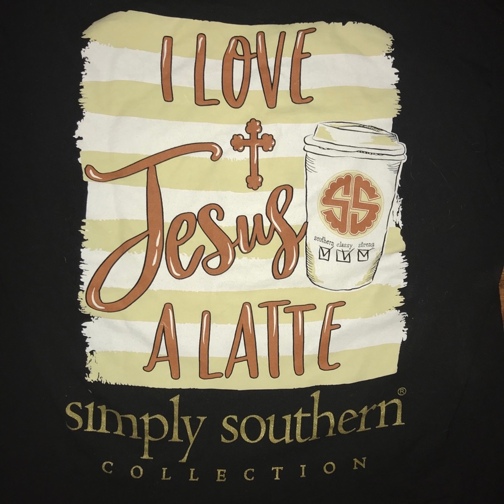 Black long-sleeved Simply Southern shirt